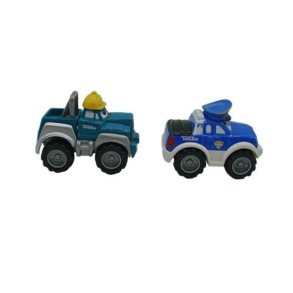 Set 2 Tonka Maisto Lil Chuck and Police Car Chuck and Friends Blue 2000 Diecast - Picture 4 of 12